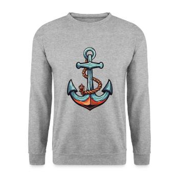 Anchor Harbour - Unisex Sweatshirt - salt & pepper - Front - Alina (178cm) & Michal (187cm)