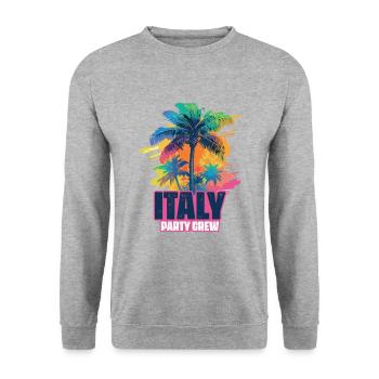 Italy Party Crew Holidays - Unisex Sweatshirt - salt & pepper - Front - Alina (178cm) & Michal (187cm)