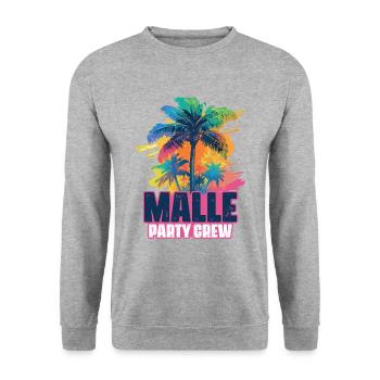 Malle Party Crew Holidays - Unisex Sweatshirt - salt & pepper - Front - Alina (178cm) & Michal (187cm)
