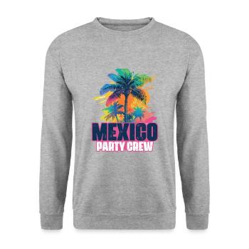 Mexico Party Crew Vacation - Unisex Sweatshirt - salt & pepper - Front - Alina (178cm) & Michal (187cm)