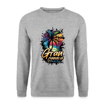 Gran Canaria Party Crew Holidays - Unisex Sweatshirt - salt & pepper - Front - Alina (178cm) & Michal (187cm)