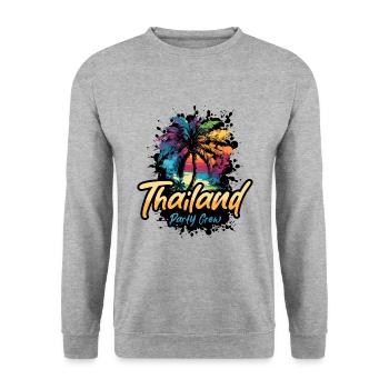 Vacances de l’équipage de fête en Thaïlande - Sweat-shirt Unisexe - gris chiné - Devant - Alina (178cm) & Michal (187cm)
