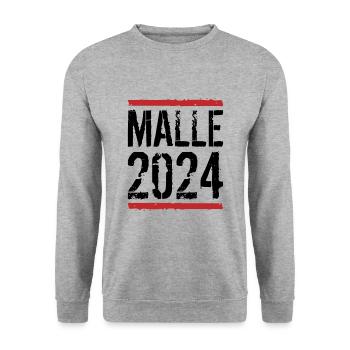 Malle 2024 Holidays Mallorca - Unisex Sweatshirt - salt & pepper - Front - Alina (178cm) & Michal (187cm)
