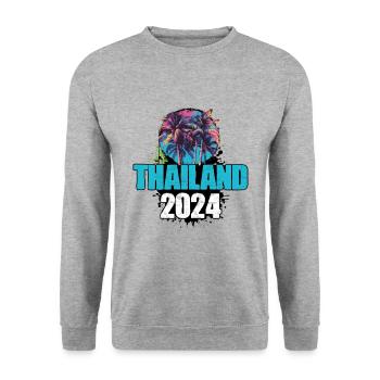 L’équipe de la tournée de voyage en Thaïlande 2024 - Sweat-shirt Unisexe - gris chiné - Devant - Alina (178cm) & Michal (187cm)