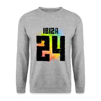 Ibiza 24 Jersey 2024 - Unisex Sweatshirt - salt & pepper - Front - Alina (178cm) & Michal (187cm)