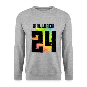 Mallorca 24 Trikot 2024 - Unisex Pullover - Weißgrau meliert - Vorne - Alina (178cm) & Michal (187cm)