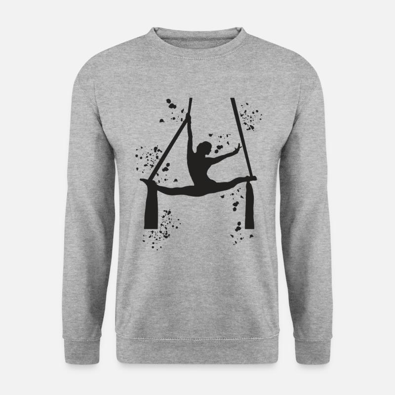 Panno Verticale Acrobazie Aeree Seta Aerea - Felpa unisex - grigio chiaro melange