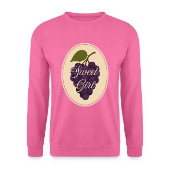 Sweet Girl - Trauben Retro Beeren Design - Unisex Pullover - Pink - Vorne