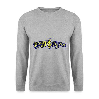 Musical Notes Symbol Music - Unisex Sweatshirt - salt & pepper - Front - Alina (178cm) & Michal (187cm)