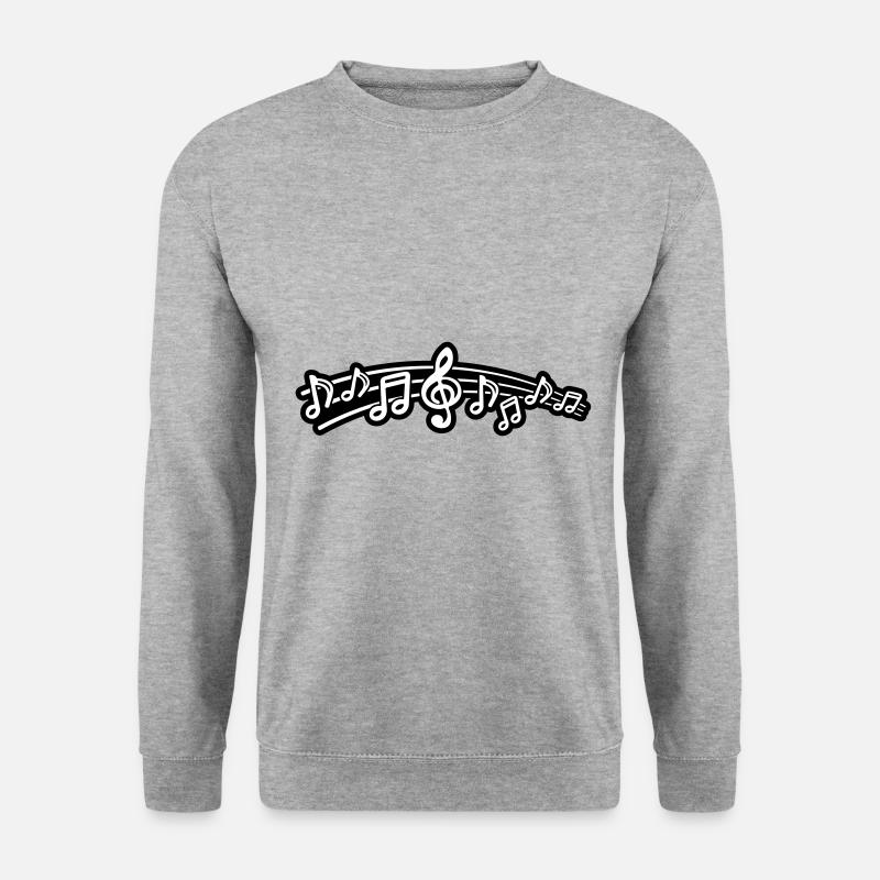 Clé de symbole de notes de musique - Sweat-shirt Unisexe - gris chiné