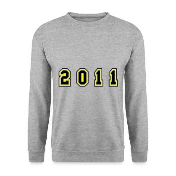 Numéro de l’année 2011 - Sweat-shirt Unisexe - gris chiné - Devant - Alina (178cm) & Michal (187cm)