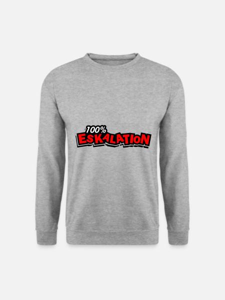 Eskalation 100% - Unisex Pullover - Weißgrau meliert