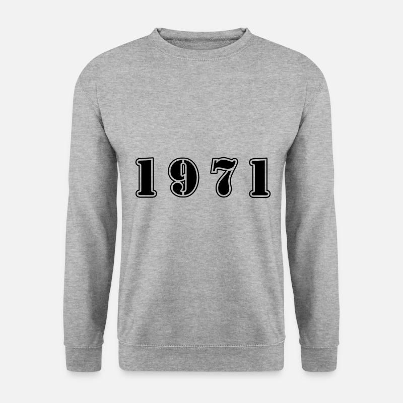 1971 year birthday - Unisex Sweatshirt - salt & pepper