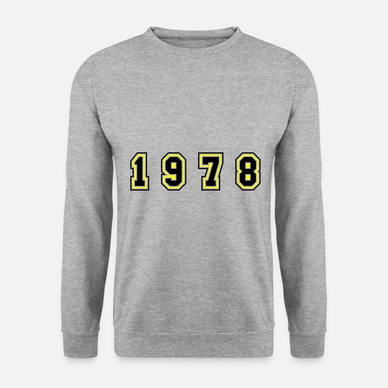 1978 Jahr Zahl - Unisex Pullover - Weißgrau meliert