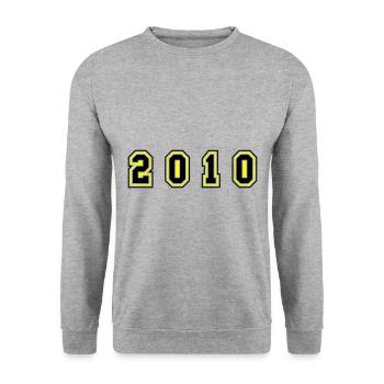 Numéro de l’année 2010 - Sweat-shirt Unisexe - gris chiné - Devant - Alina (178cm) & Michal (187cm)