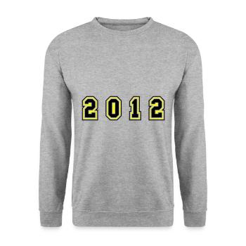 Numéro de l’année 2012 - Sweat-shirt Unisexe - gris chiné - Devant - Alina (178cm) & Michal (187cm)