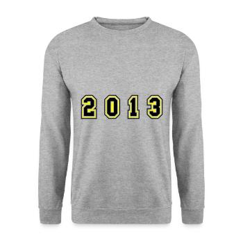 Numéro de l’année 2013 - Sweat-shirt Unisexe - gris chiné - Devant - Alina (178cm) & Michal (187cm)