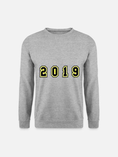 2019 Year Number - Unisex Sweatshirt - salt & pepper