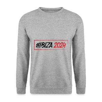 Ibiza 2024 - Unisex Pullover - Weißgrau meliert - Vorne - Alina (178cm) & Michal (187cm)