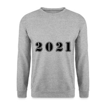 2021 year birthday - Unisex Sweatshirt - salt & pepper - Front - Alina (178cm) & Michal (187cm)
