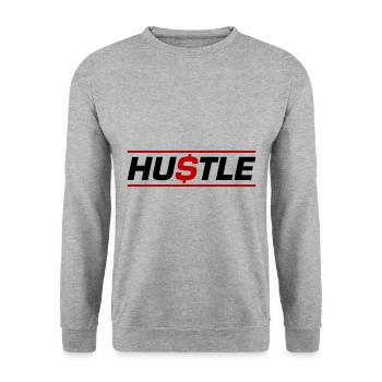 Hustle Odds - Unisex Sweatshirt - salt & pepper - Front - Alina (178cm) & Michal (187cm)
