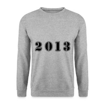 Anniversaire 2013 - Sweat-shirt Unisexe - gris chiné - Devant - Alina (178cm) & Michal (187cm)