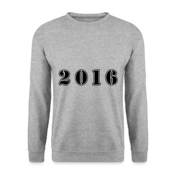 2016 year birthday - Unisex Sweatshirt - salt & pepper - Front - Alina (178cm) & Michal (187cm)