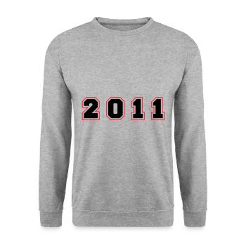 Numéro de l’année 2011 - Sweat-shirt Unisexe - gris chiné - Devant - Alina (178cm) & Michal (187cm)