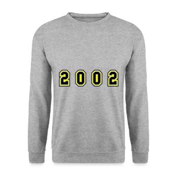 Numéro de l’année 2002 - Sweat-shirt Unisexe - gris chiné - Devant - Alina (178cm) & Michal (187cm)