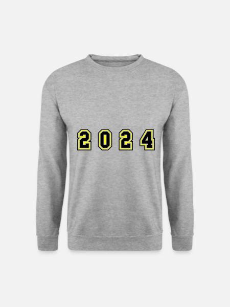 2024 year number - Unisex Sweatshirt - salt & pepper