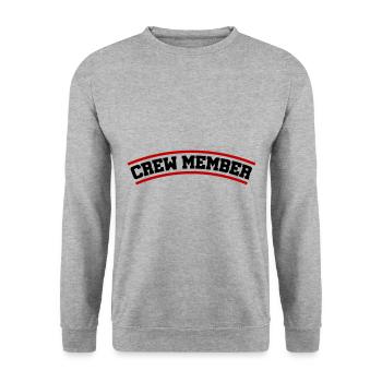 Crew Members - Unisex Sweatshirt - salt & pepper - Front - Alina (178cm) & Michal (187cm)