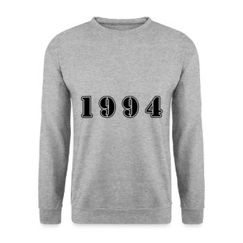 1994 year birthday - Unisex Sweatshirt - salt & pepper - Front - Alina (178cm) & Michal (187cm)