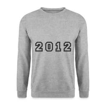 Numéro de l’année 2012 - Sweat-shirt Unisexe - gris chiné - Devant - Alina (178cm) & Michal (187cm)
