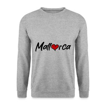 Majorca Heart - Unisex Sweatshirt - salt & pepper - Front - Alina (178cm) & Michal (187cm)