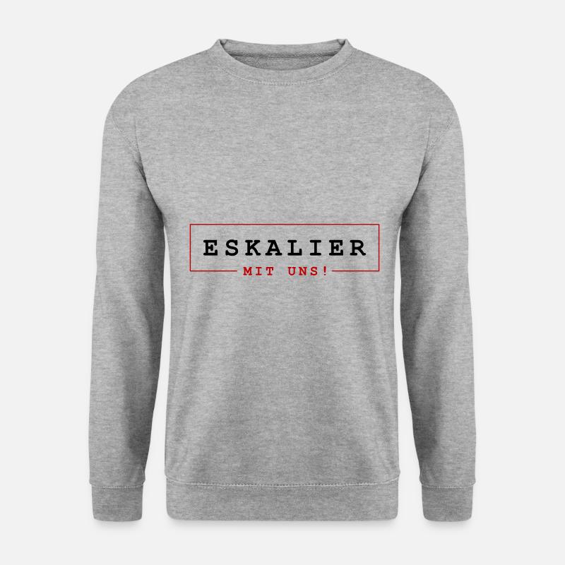 Eskalier mit uns - Unisex Pullover - Weißgrau meliert