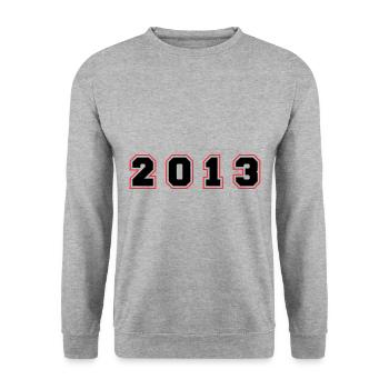 Numéro de l’année 2013 - Sweat-shirt Unisexe - gris chiné - Devant - Alina (178cm) & Michal (187cm)