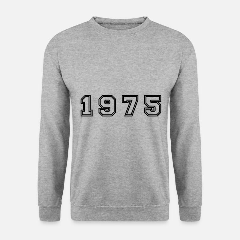 1975 Jahr Zahl - Unisex Pullover - Weißgrau meliert