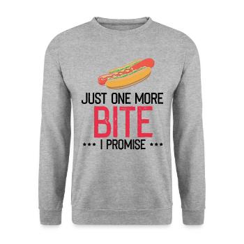 Hot Dog Love Hot Dog Saucisse Cadeau Ketchup - Sweat-shirt Unisexe - gris chiné - Devant - Alina (178cm) & Michal (187cm)