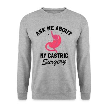 Conception de pontage gastrique et de pontage gastrique - Sweat-shirt Unisexe - gris chiné - Devant - Alina (178cm) & Michal (187cm)