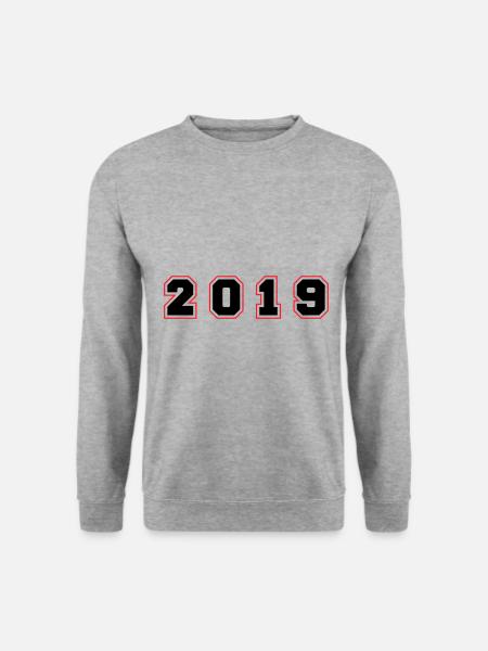 2019 Year Number - Unisex Sweatshirt - salt & pepper