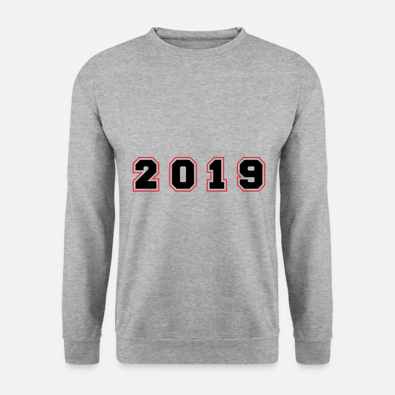 2019 Year Number - Unisex Sweatshirt - salt & pepper
