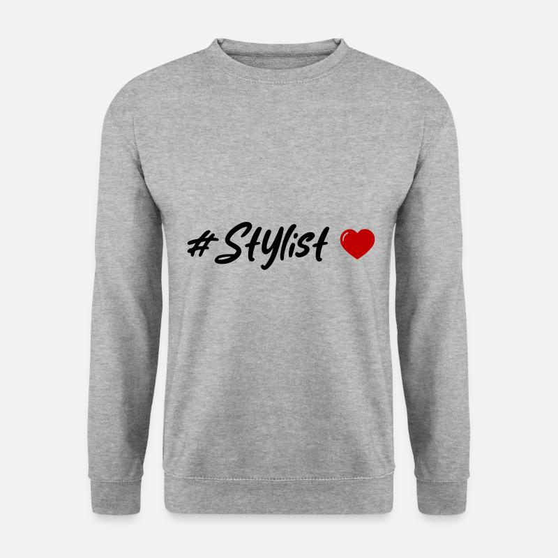 Stylist Herz - Unisex Pullover - Weißgrau meliert