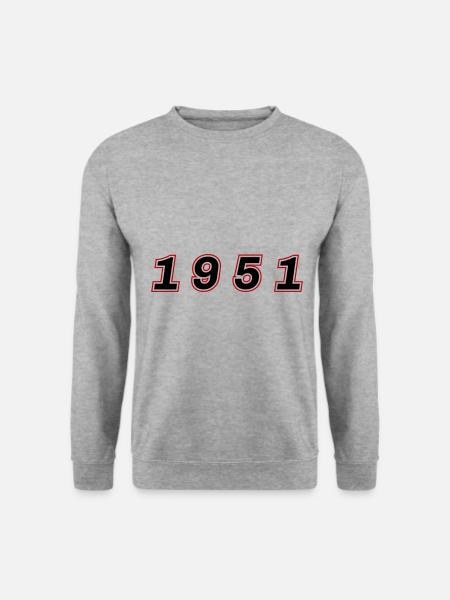 1951 Year Number - Unisex Sweatshirt - salt & pepper
