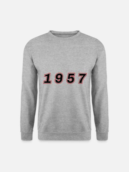 1957 Year Number - Unisex Sweatshirt - salt & pepper
