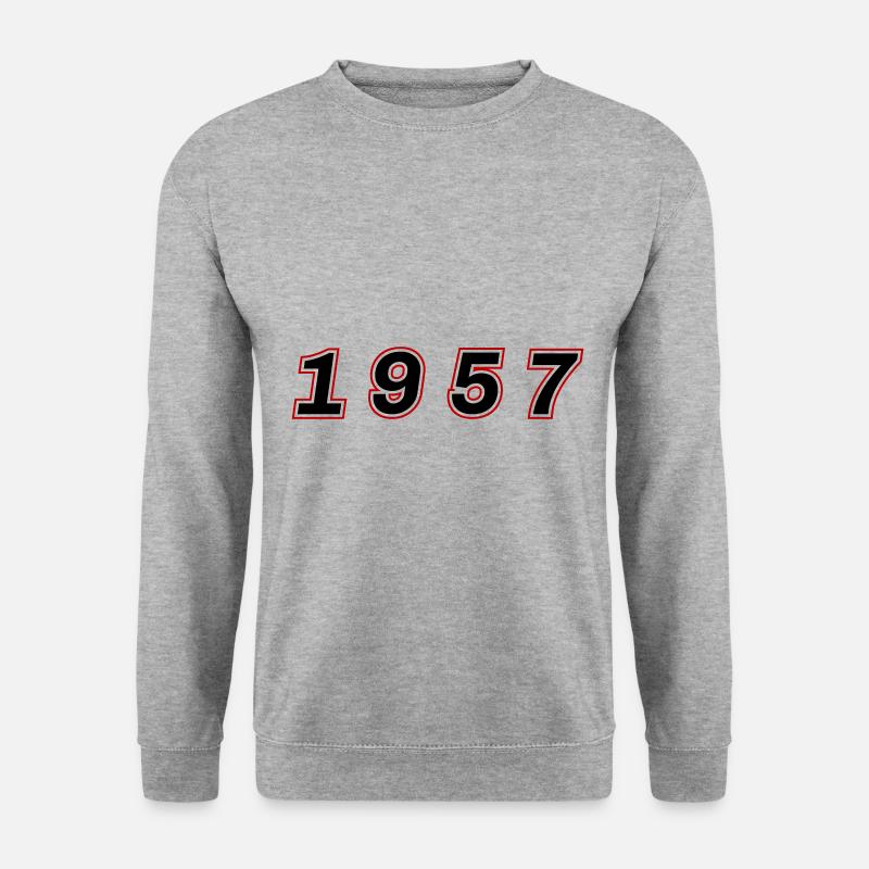 Numéro de l’année 1957 - Sweat-shirt Unisexe - gris chiné