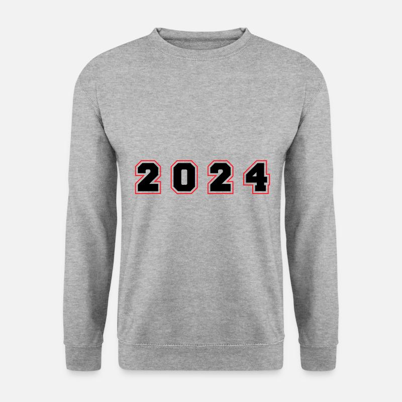 2024 year number - Unisex Sweatshirt - salt & pepper