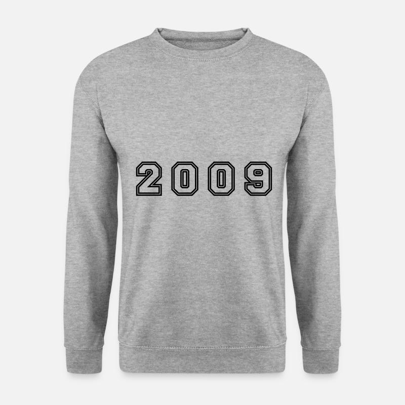 2009 Jahr Zahl - Unisex Pullover - Weißgrau meliert