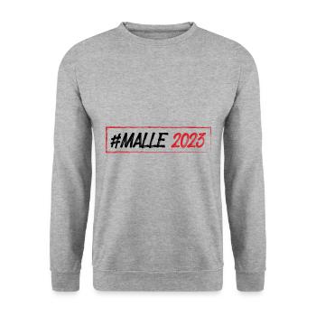 Malle 2023 - Sweat-shirt Unisexe - gris chiné - Devant - Alina (178cm) & Michal (187cm)