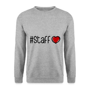 Staff Heart - Unisex Sweatshirt - salt & pepper - Front - Alina (178cm) & Michal (187cm)