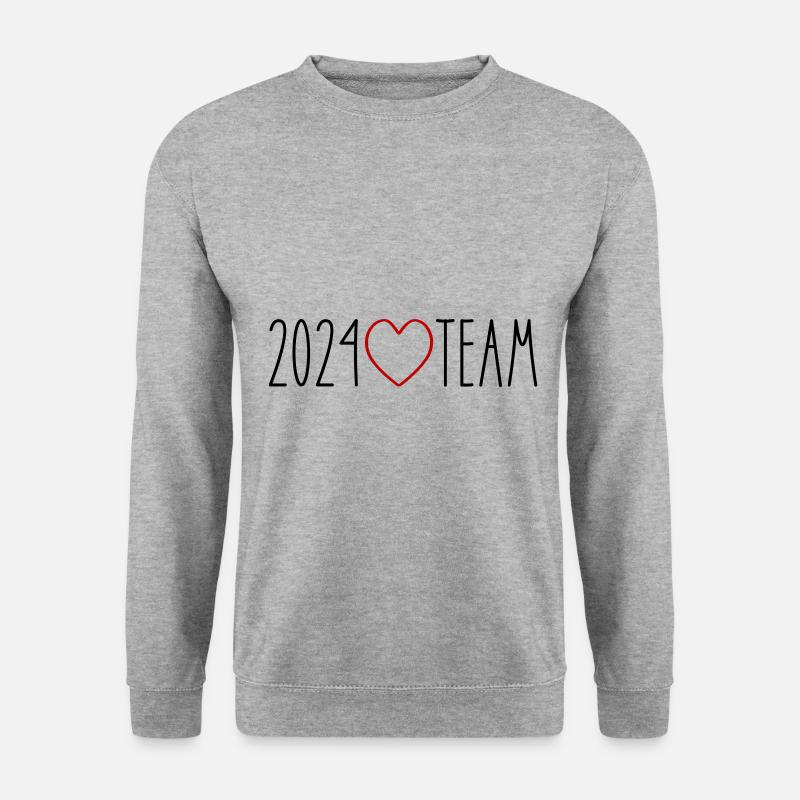 2024 Team Herz - Unisex Pullover - Weißgrau meliert